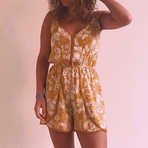 Yellow Floral Romper